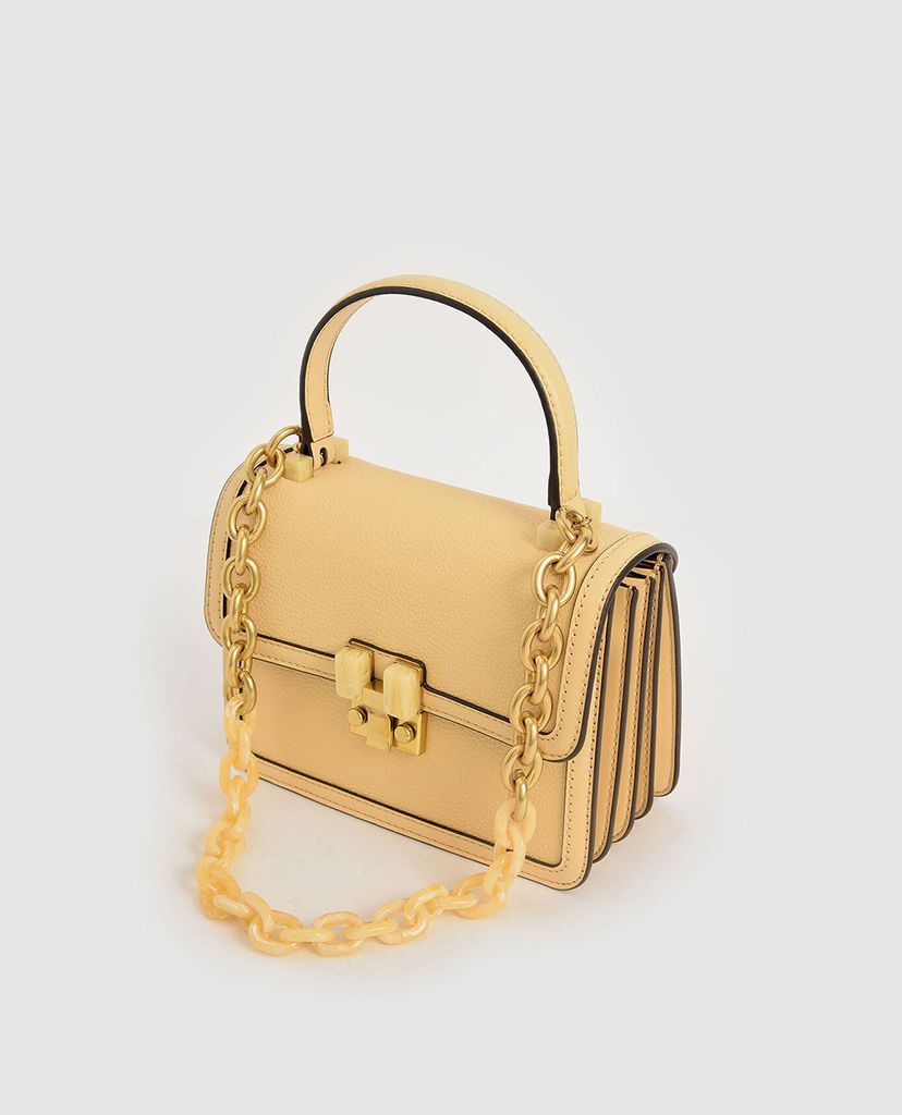CHARLES & KEITH - Túi xách tay chữ nhật Small Chunky Chain Strap