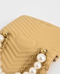 CHARLES & KEITH - Túi đeo chéo nữ chữ nhật Pearl Embellished