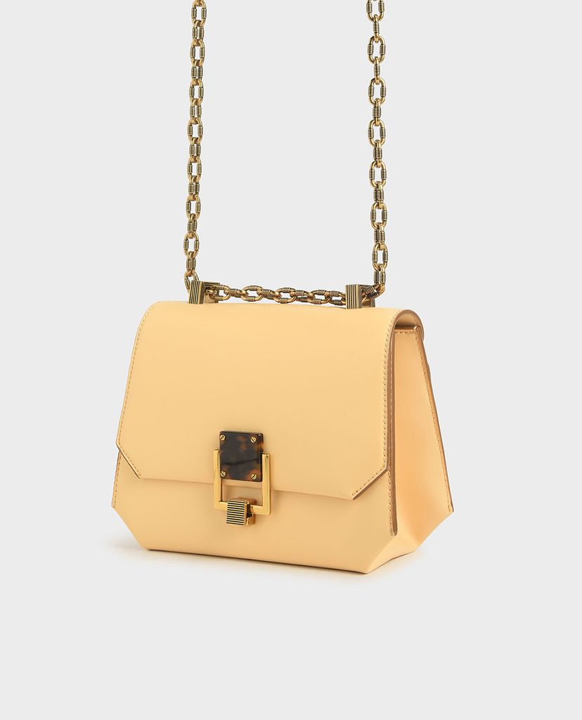 CHARLES & KEITH - Túi đeo chéo Chain Handle Geometric