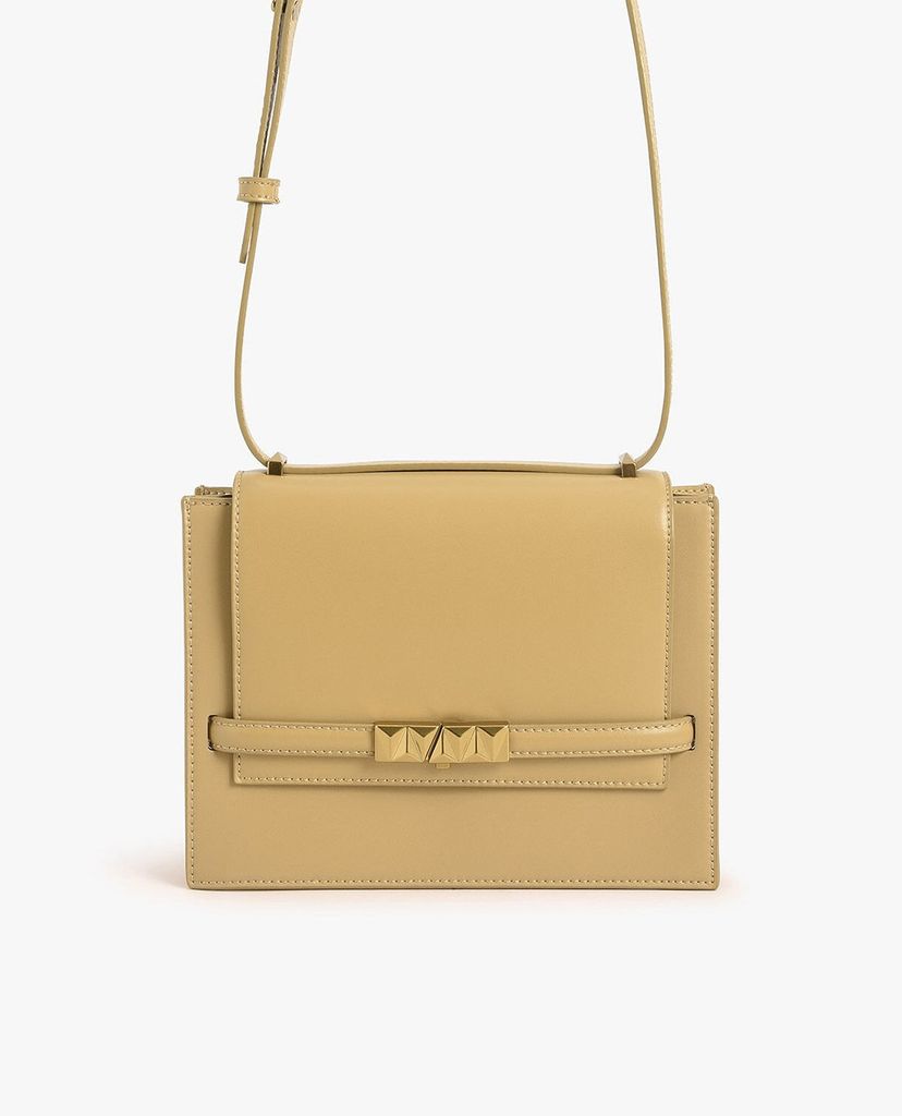 CHARLES & KEITH - Túi đeo chéo nữ Metallic Push Lock Crossbody Bag