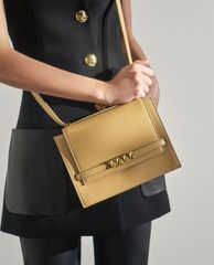 CHARLES & KEITH - Túi đeo chéo nữ Metallic Push Lock Crossbody Bag