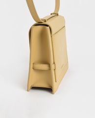 CHARLES & KEITH - Túi đeo chéo nữ Metallic Push Lock Crossbody Bag