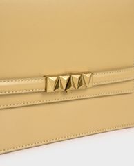 CHARLES & KEITH - Túi đeo chéo nữ Metallic Push Lock Crossbody Bag