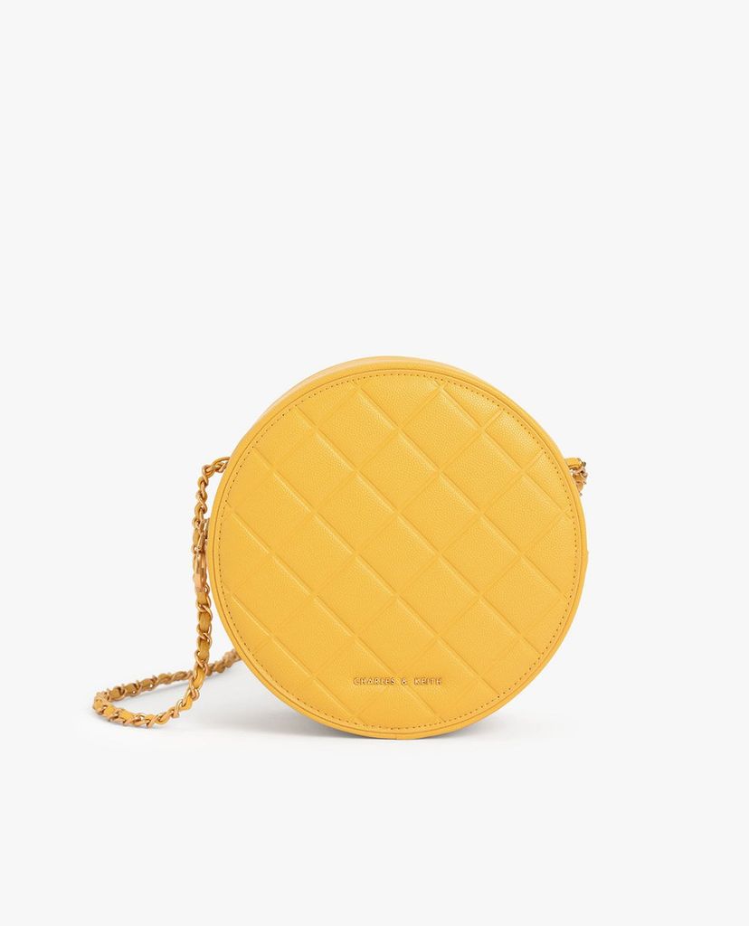 CHARLES & KEITH - Túi đeo chéo nữ phom tròn Quilted Circle