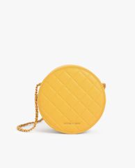 CHARLES & KEITH - Túi đeo chéo nữ phom tròn Quilted Circle