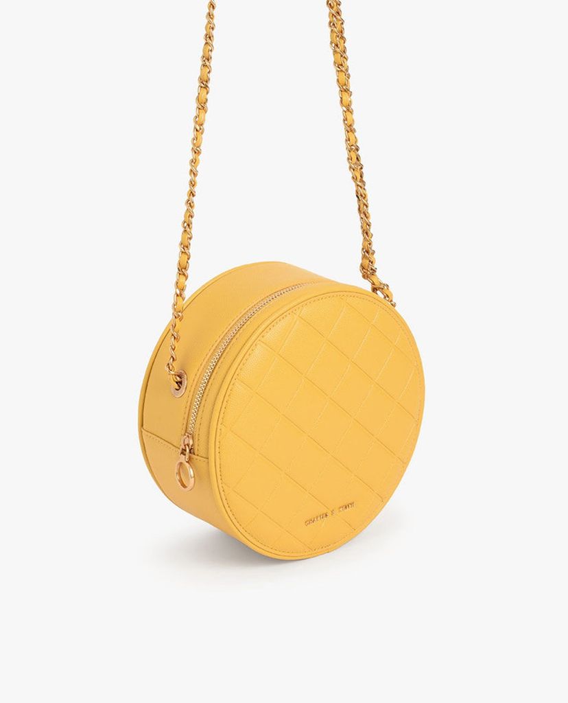 CHARLES & KEITH - Túi đeo chéo nữ phom tròn Quilted Circle