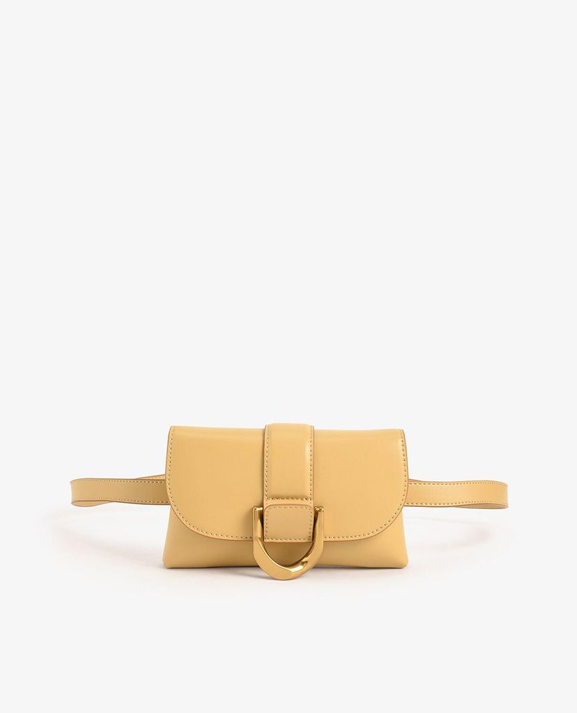 CHARLES & KEITH - Túi đeo chéo nữ chữ nhật nắp gập Metallic Buckle