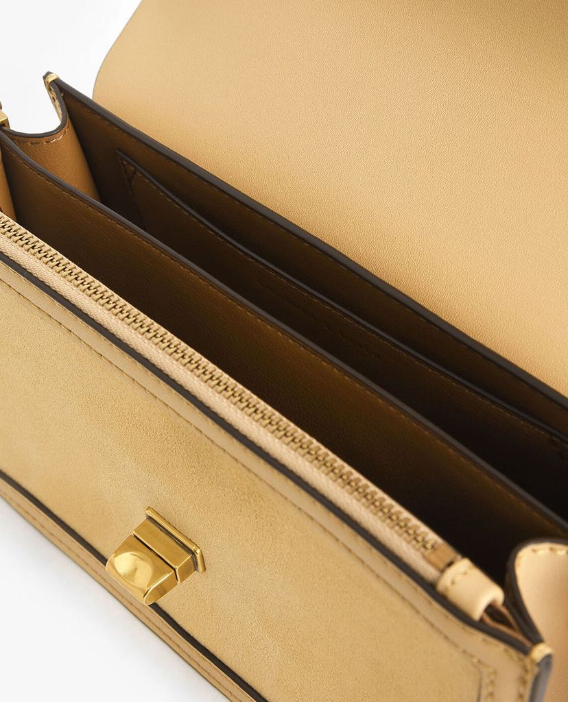 CHARLES & KEITH - Túi đeo chéo nữ chữ nhật nắp gập Embellished Envelope