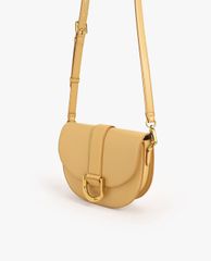 CHARLES & KEITH - Túi đeo vai nữ Metallic Buckle Saddle