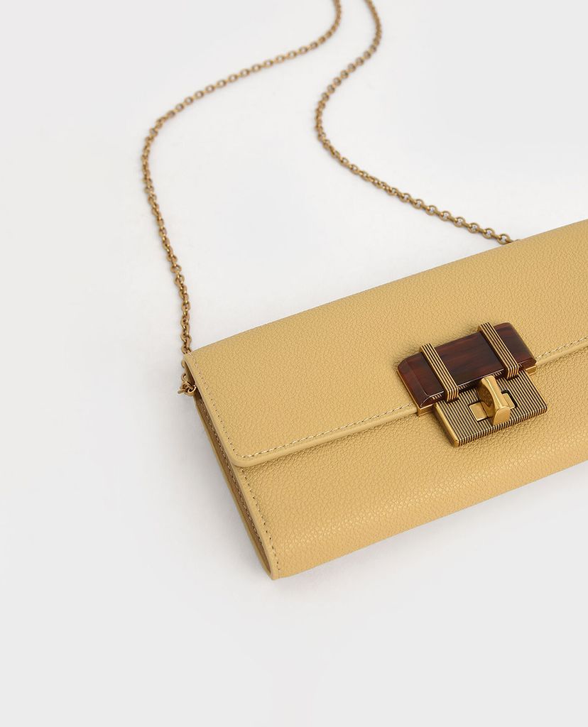 CHARLES & KEITH - Ví nữ dạng gập Stone Embellished