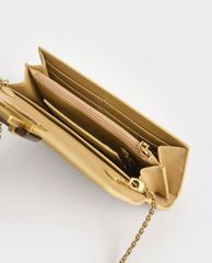 CHARLES & KEITH - Ví nữ dạng gập Stone Embellished