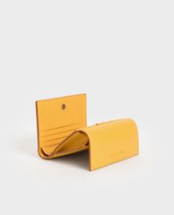 CHARLES & KEITH - Ví nữ mini dạng gập Snap Button