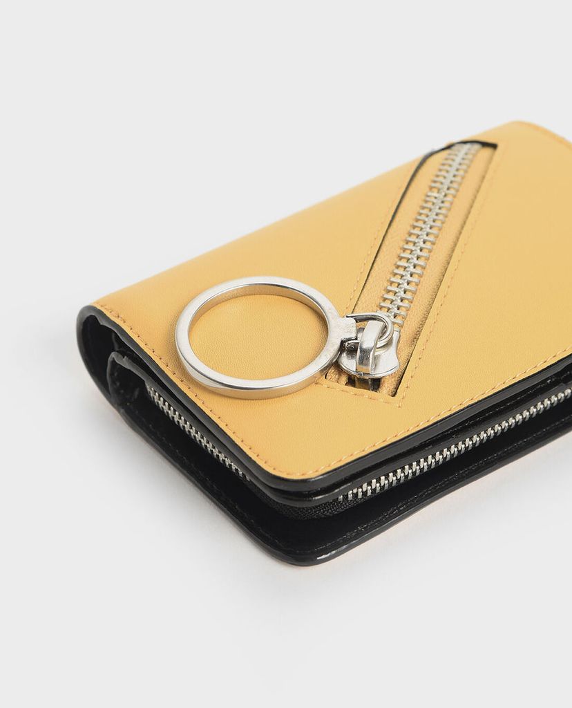 CHARLES & KEITH - Ví nữ chữ nhật Ring Detail Zip Around