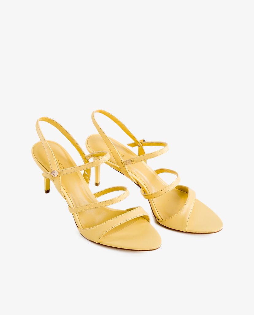 PEDRO - Giày sandals cao gót hở mũi Anniversary Exclusive Leather Slingback