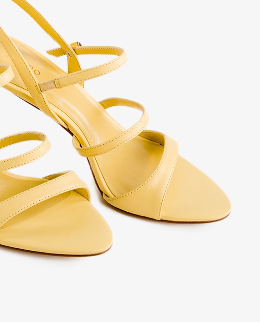 PEDRO - Giày sandals cao gót hở mũi Anniversary Exclusive Leather Slingback