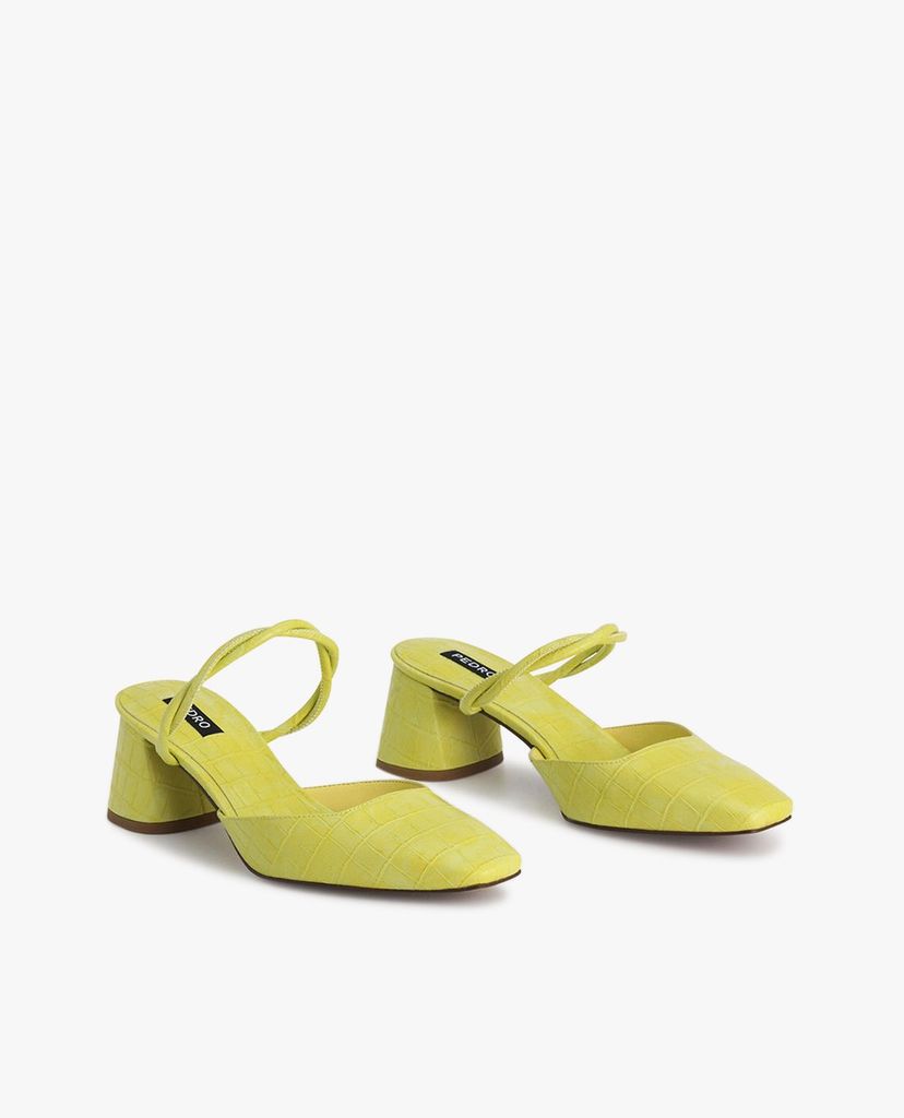 PEDRO - Giày cao gót mũi vuông Croc Effect Heeled
