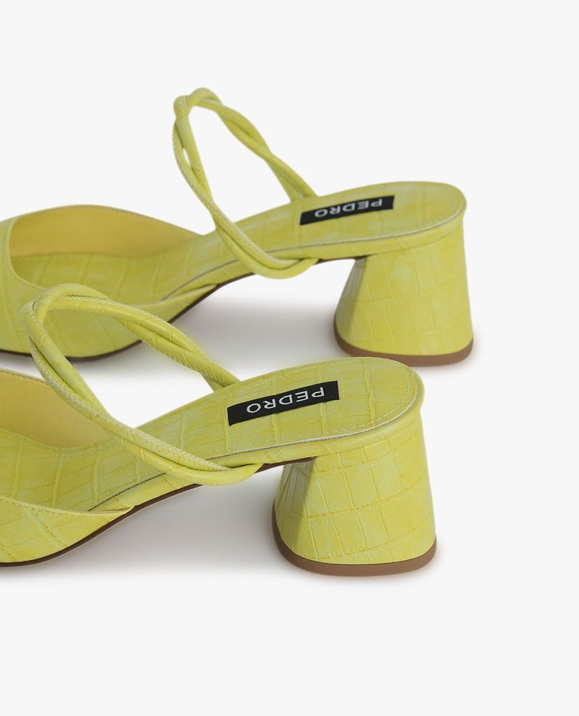 PEDRO - Giày cao gót mũi vuông Croc Effect Heeled