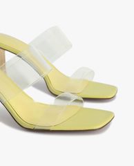 PEDRO - Giày cao gót quai ngang Transparent Square Toe