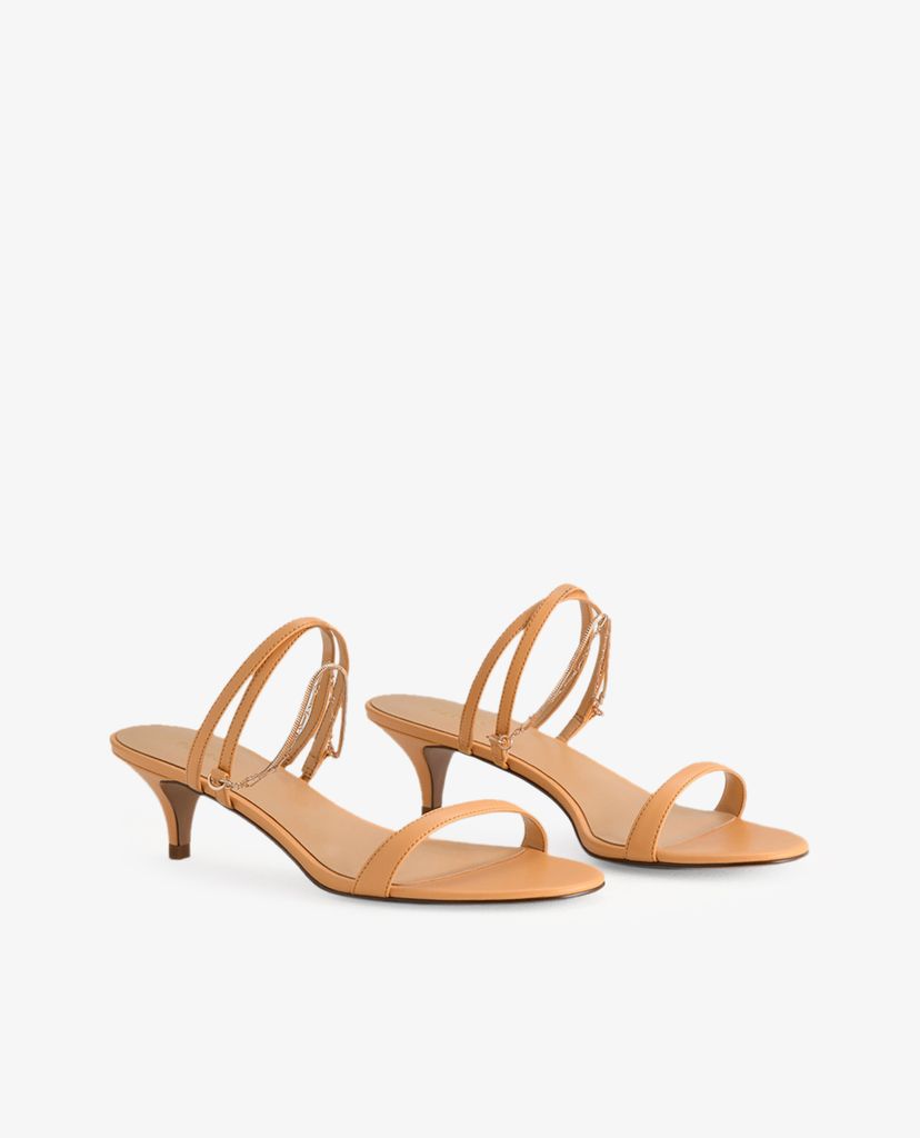 PEDRO - Giày sandals cao gót Gold Chain Strappy