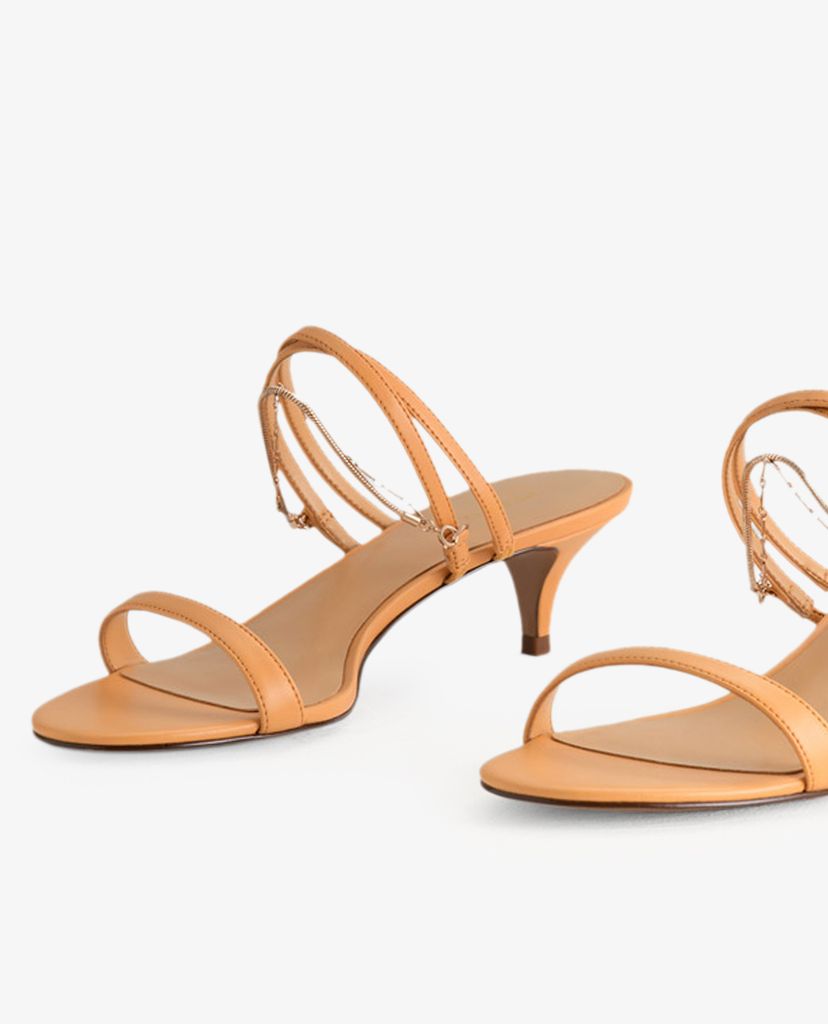 PEDRO - Giày sandals cao gót Gold Chain Strappy