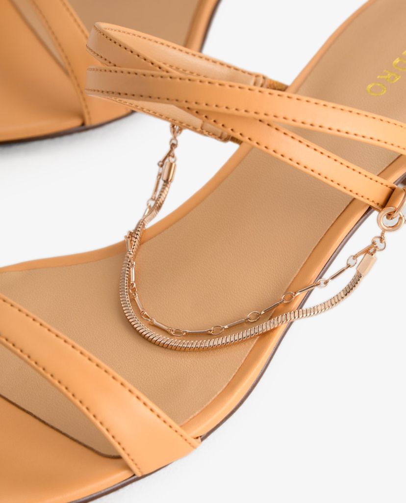 PEDRO - Giày sandals cao gót Gold Chain Strappy