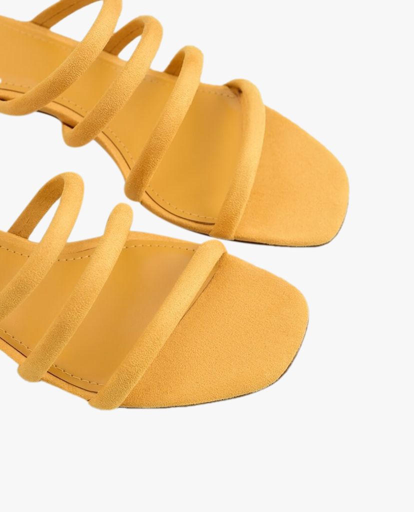 PEDRO - Giày cao gót hở mũi quai ngang Suede Strappy Mules