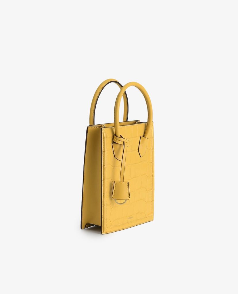 PEDRO - Túi xách tay nữ chữ nhật Croc Effect Leather