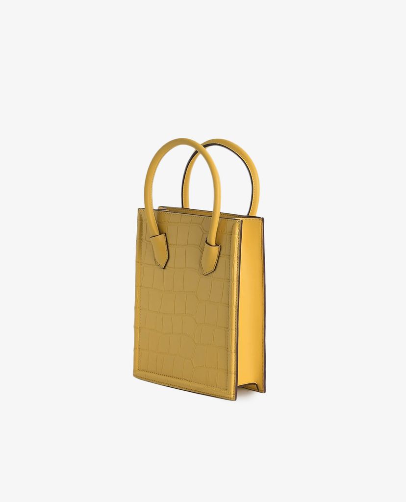 PEDRO - Túi xách tay nữ chữ nhật Croc Effect Leather