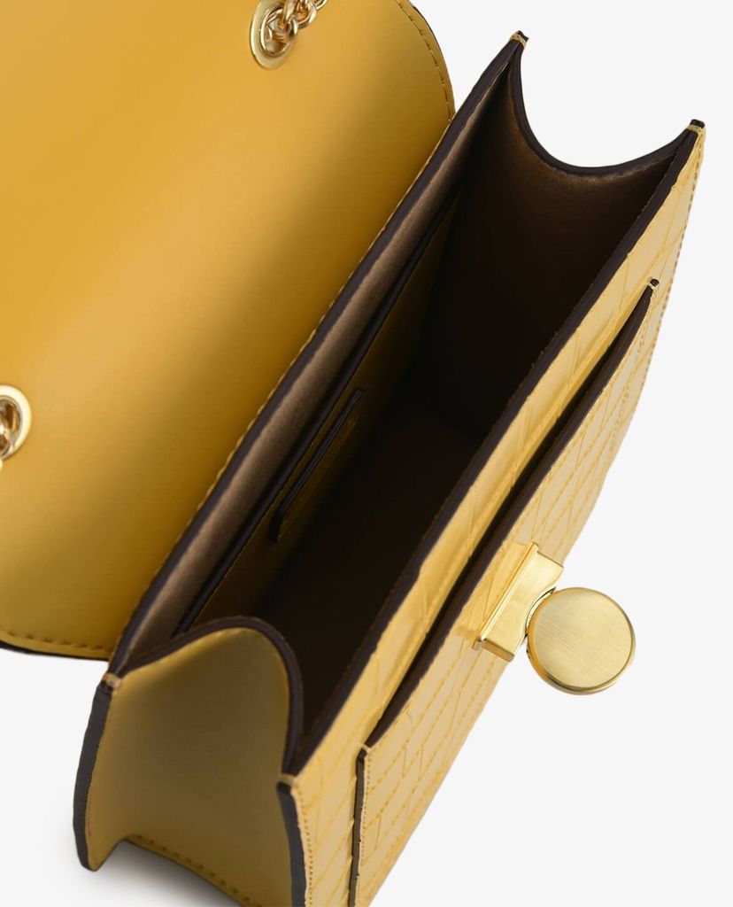 PEDRO - Túi đeo chéo nữ phom vuông Croc Effect Leather Shoulder