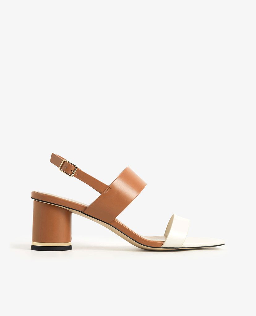 CHARLES & KEITH - Giày cao gót sandal quai ngang Cylindrical