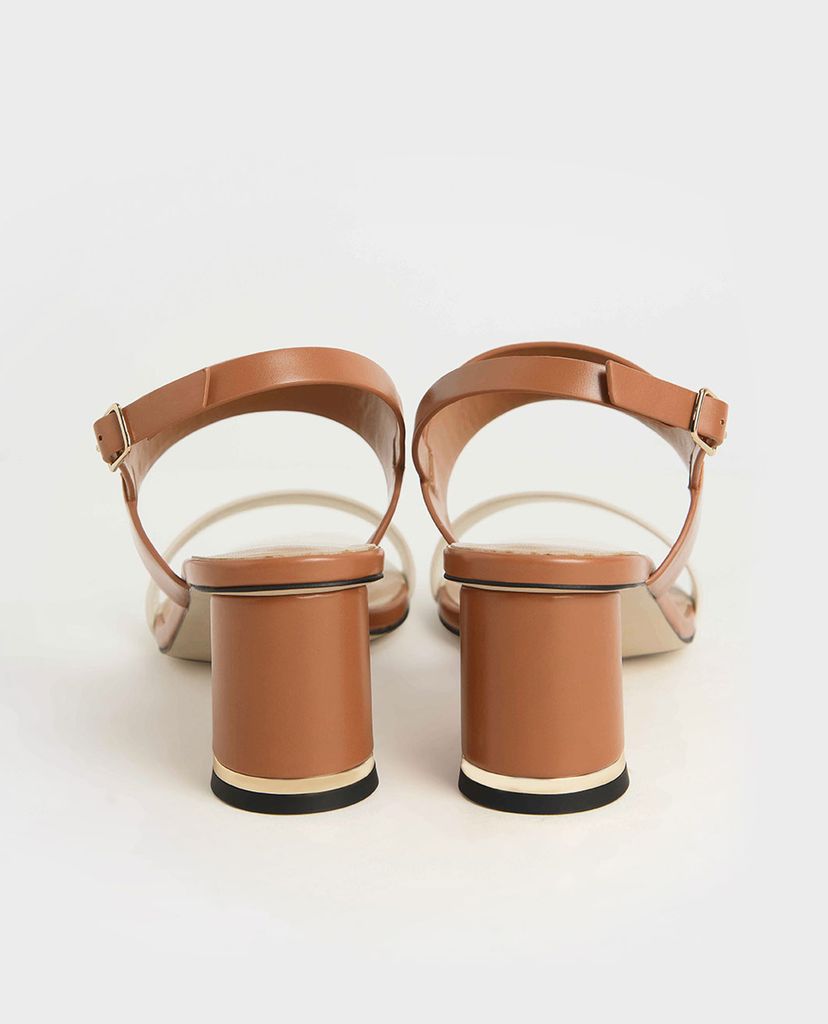 CHARLES & KEITH - Giày cao gót sandal quai ngang Cylindrical
