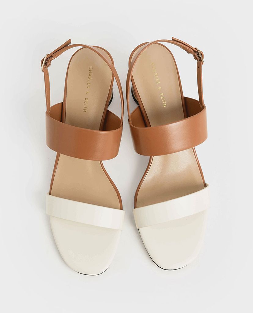 CHARLES & KEITH - Giày cao gót sandal quai ngang Cylindrical