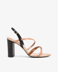 CHARLES & KEITH - Giày cao gót sandal quai chéo đế vuông Slingback