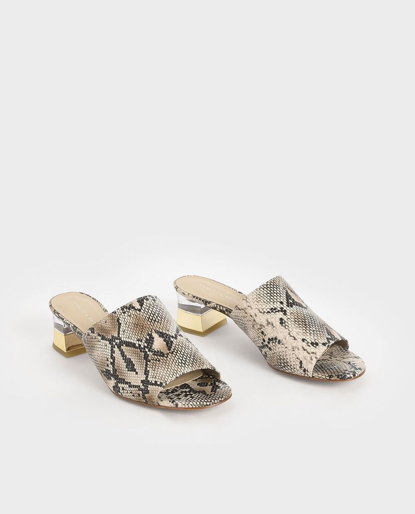 CHARLES & KEITH - Giày cao gót đế vuông Block