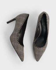 CHARLES & KEITH - Giày cao gót mũi nhọn Whipstitch Trim
