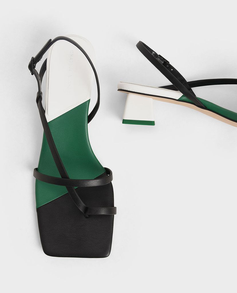 CHARLES & KEITH - Giày cao gót sandals Strappy Slingback