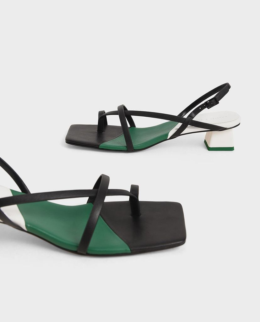 CHARLES & KEITH - Giày cao gót sandals Strappy Slingback