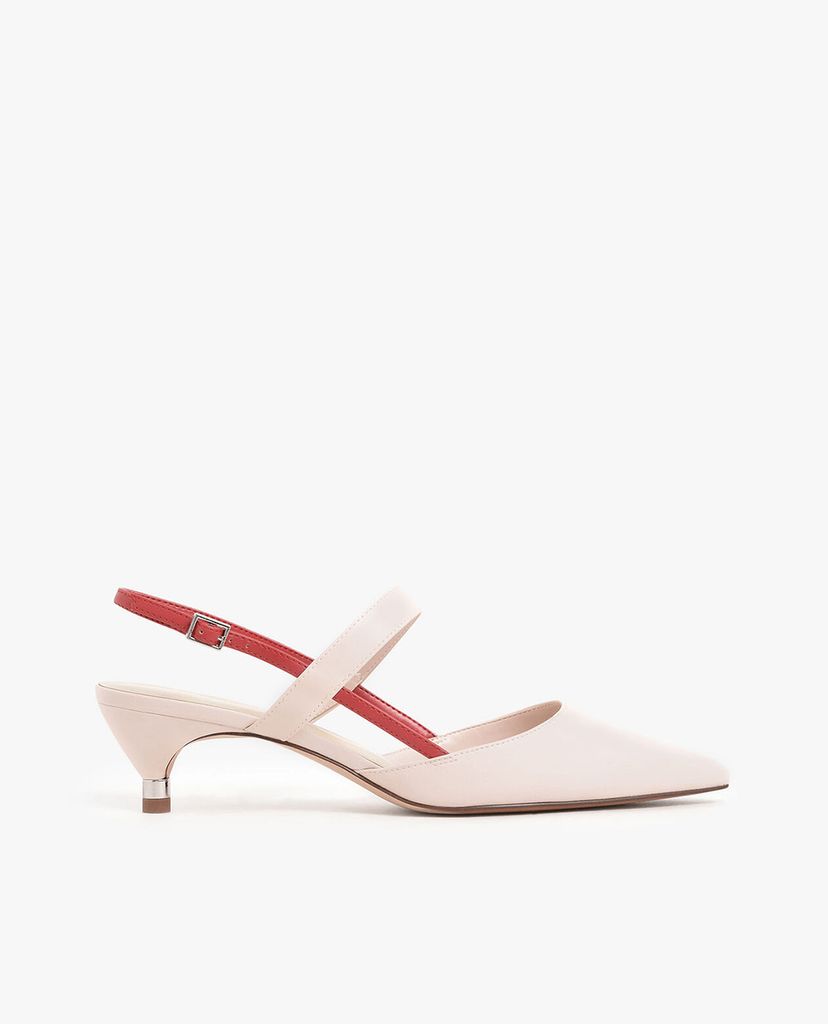 CHARLES & KEITH - Giày cao gót mũi nhọn Slingback Kitten