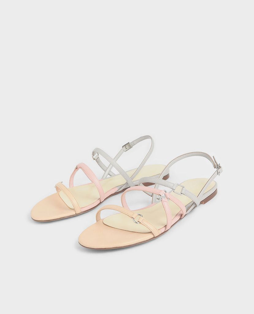 CHARLES & KEITH - Giày sandal nữ quai mảnh Tri Strap Slingback