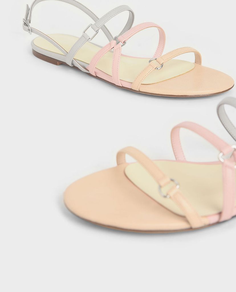 CHARLES & KEITH - Giày sandal nữ quai mảnh Tri Strap Slingback