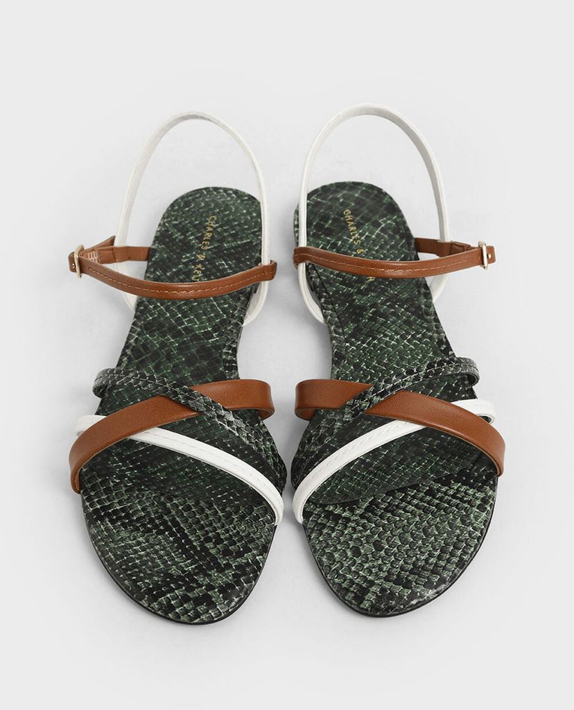CHARLES & KEITH - Giày sandal nữ Criss Cross Ankle Strap