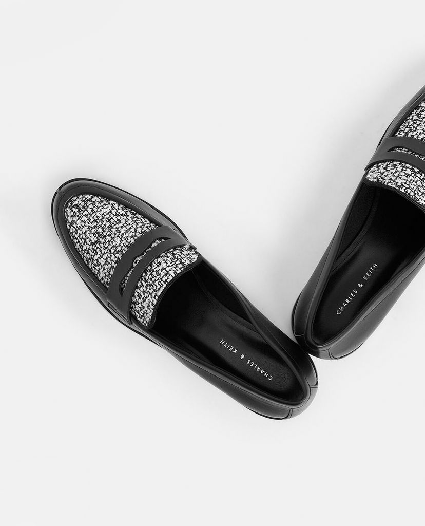 CHARLES & KEITH - Giày đế bệt nữ Classic Tweed Penny
