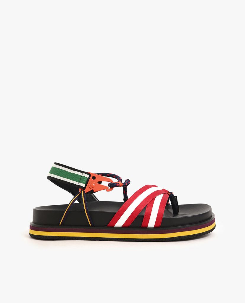 CHARLES & KEITH - Giày sandal nữ quai ngang Two Tone Grosgrain & Rope