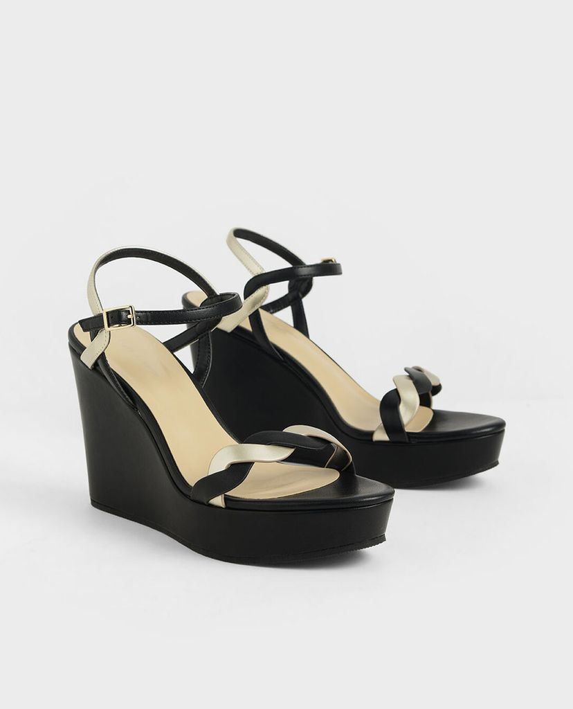 CHARLES & KEITH - Giày đế xuồng hở mũi Twist Strap Platform
