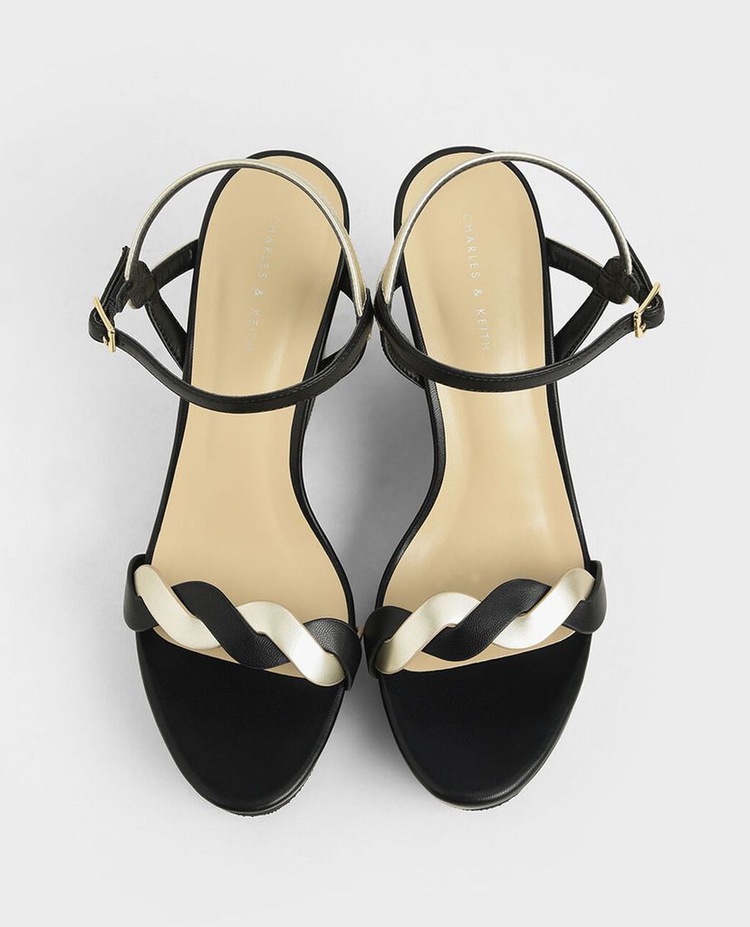 CHARLES & KEITH - Giày đế xuồng hở mũi Twist Strap Platform