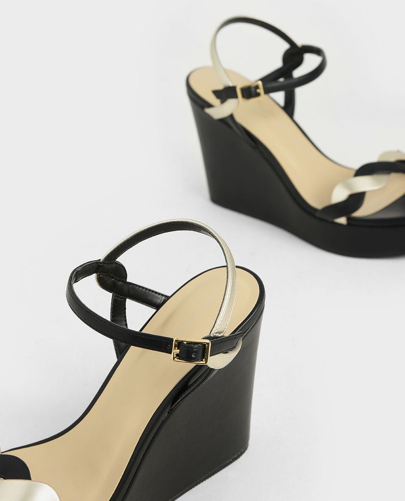 CHARLES & KEITH - Giày đế xuồng hở mũi Twist Strap Platform