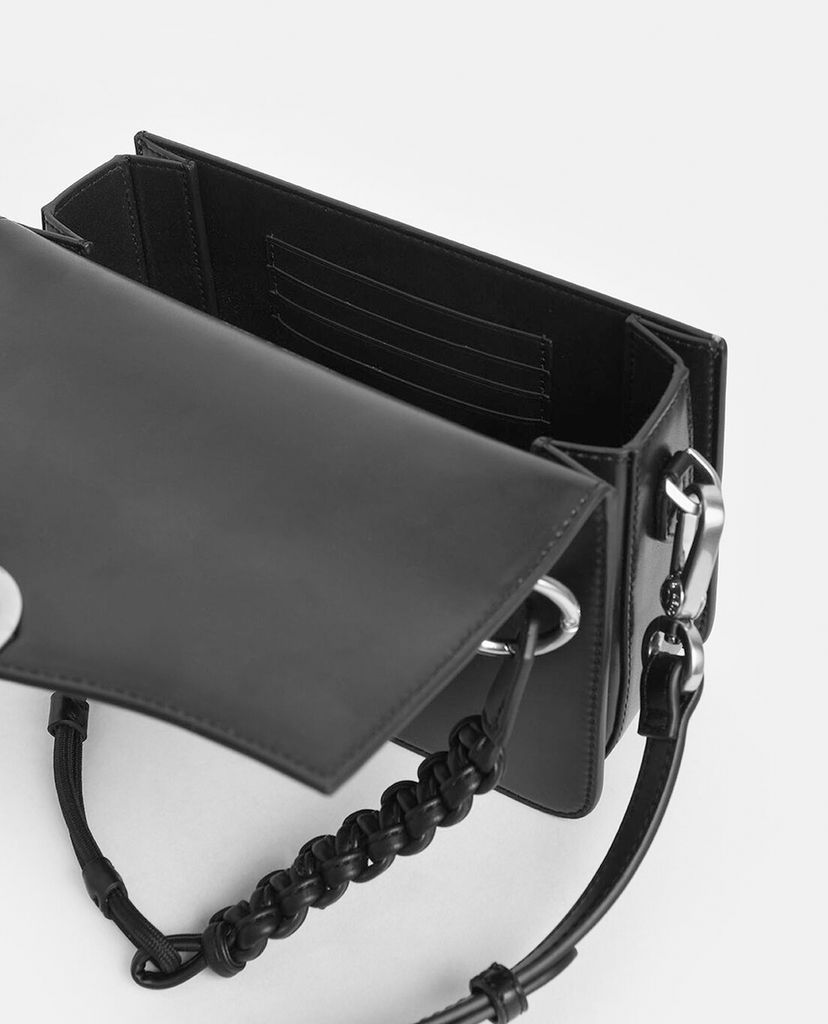 CHARLES & KEITH - Túi đeo vai nữ chữ nhật Textured Turn Lock