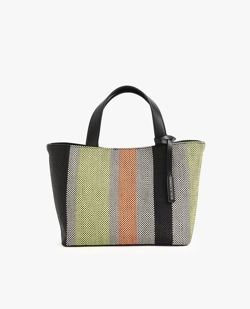 CHARLES & KEITH - Túi xách tay nữ Caged Canvas