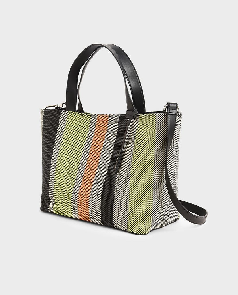 CHARLES & KEITH - Túi đeo vai nữ chữ nhật Large Caged See Through
