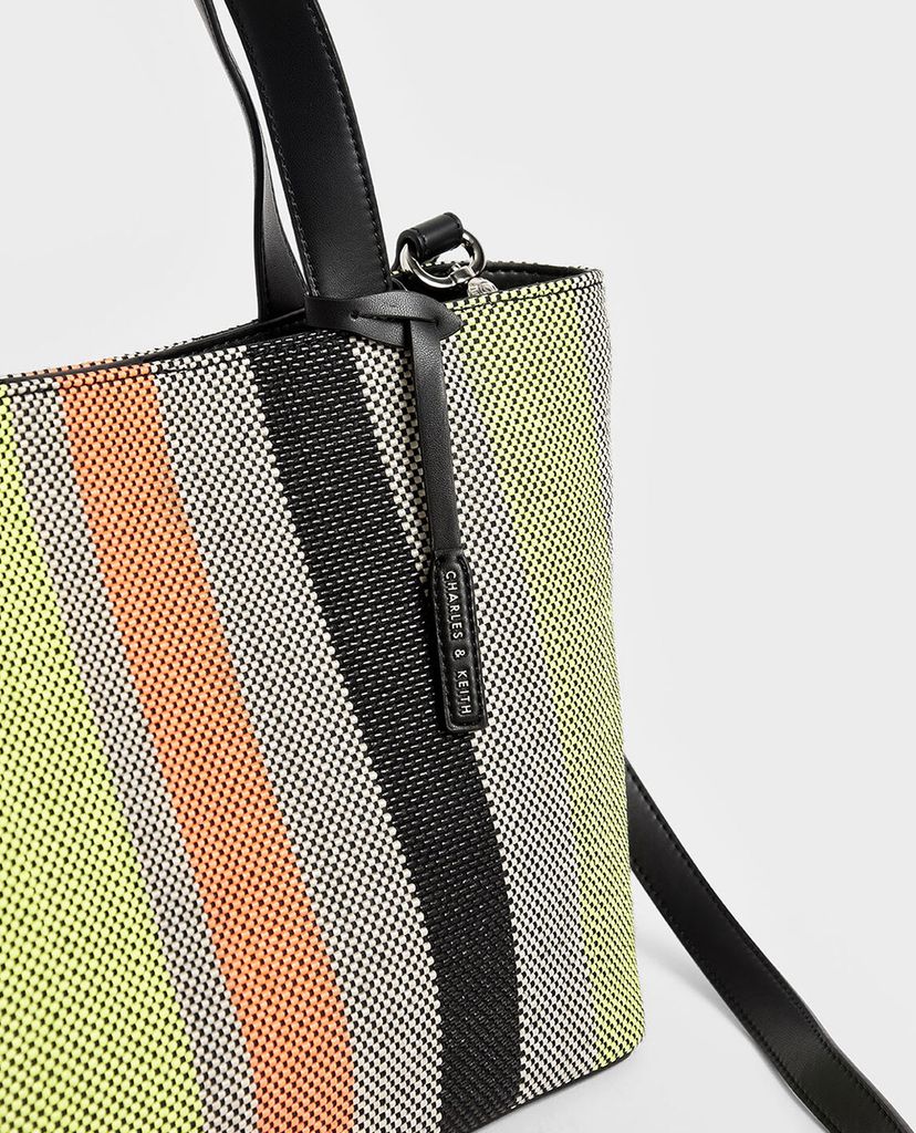CHARLES & KEITH - Túi đeo vai nữ chữ nhật Large Caged See Through
